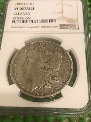 1889 - Cc Morgan Silver Dollar $1 - Ngc Vf Details - Rare Carson City Coin Key