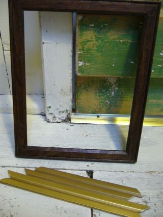 Lovely Solid Oak Picture Frame With Gold Slip For Picture 10 X 8 Inches