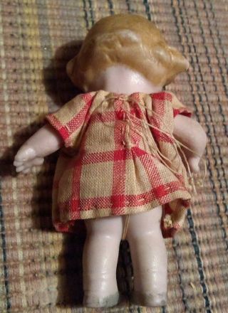 vintage Bisque German doll ca 1920 ' s 2 3/4 inches 2