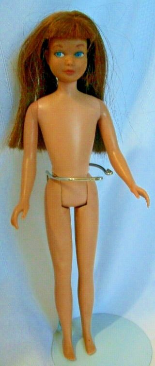 Vintage Skipper Doll Barbie 1963 Auburn Hair Straight Leg Clothes Mattel 3