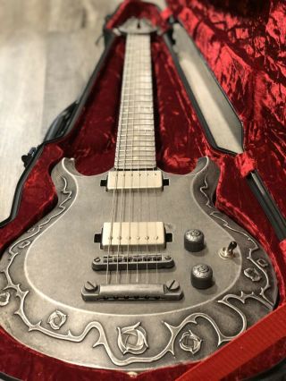 Rare Ogre Magnesium Metal 6 String Electric Guitar W/ Hardshell Case