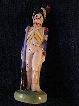 Scheibe Alsbach Miniature Porcelain Soldier Figurine,  2 - 3/8 " Tall,  Germany