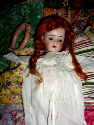 Bisque Head Goebel Doll Head.  Including A Body To Put Together W/wig/dress