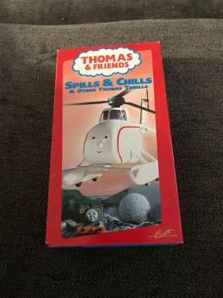 Thomas & Friends Spills & Chills & Other Thomas Thrills Vhs Rare Blue Tape