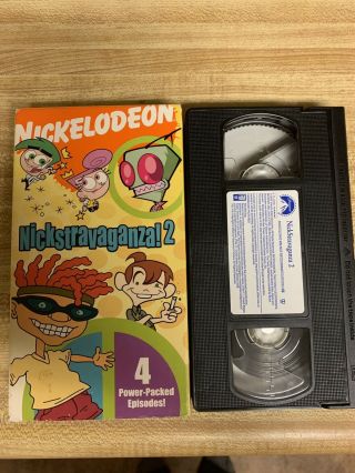 Nickstravaganza 2 Rare Nickelodeon 2003 Vhs Chalkzone Rocket Power Invader Zim