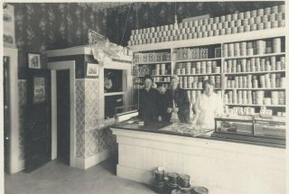 Paint Store Interior 5 " X 7 " Antique Photo Circa 1915; John W.  Masury & Son Sign
