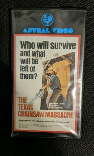 Texas Chainsaw Massacre Rare Astral Vhs Clamshell Horror