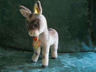 Vintage Steiff Grissy The Donkey With Button And Tags