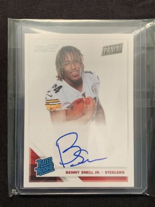 2019 Panini National Benny Snell Jr Next Day Rc Auto Rare Ssp