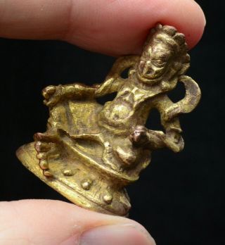 A Good Quality Small Chinese Gilt Metal Buddha Statue (possibly Bronze)