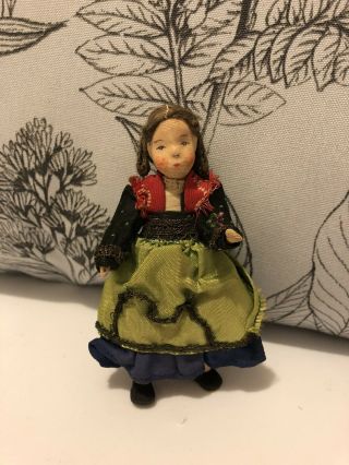 Vintage Erna Meyer Ermey Stockinete 40s/50’s Dollhouse Doll