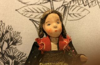 Vintage Erna Meyer Ermey Stockinete 40s/50’s Dollhouse Doll 2