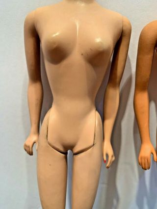 Vtg Mattel Barbie Straight Leg Body OnlyMCMLVIII/1966 Bendable Leg,  Skipper Head 3