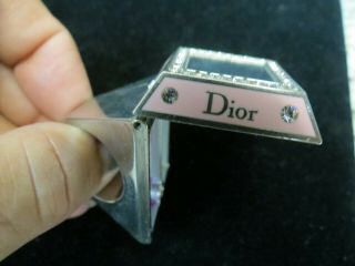 CHRISTIAN DIOR COUTURE PINK PRINCESS MAKEUP RING COMPACT WITH JEWELS RARE FIND 2