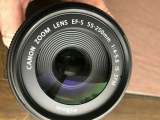 Canon Ef - S 55 - 250mm F4 - 5.  6 Is Stm Lens For Canon Slr Cameras - Rarely
