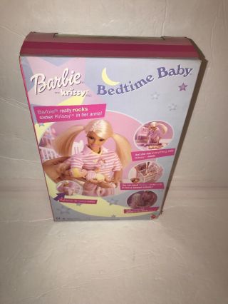 Barbie and Krissy Bedtime Baby with Glow In The Dark Canopy 28516 2000 Mattel 3