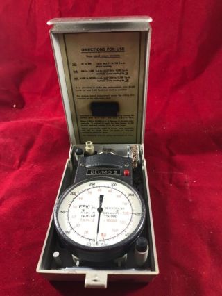 Vintage German Deumo 2 Tachometer with Accessories 2