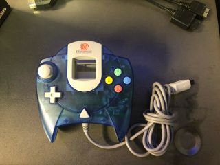 Official Oem Sega Dreamcast Controller Clear Blue Rare