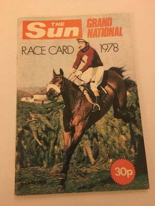 1978 Aintree Grand National Lucius - Red Rum Declared To Run But Withdrew - Rare