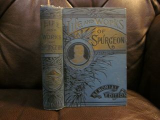 Antique 1892 C.  H.  Spurgeon The Life And Of C.  H.  Spurgeon Rare Blue Cover