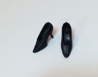 Vintage Shoes Fashion Dolls Black High Heel Pumps Hard Plastic Tammylili