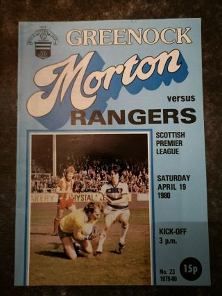 Morton V Rangers Rare Withdrawn Programme 79/80