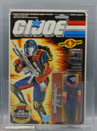 1986 Vintage Afa 80 Gi Joe Cobra Vipers Action Figure Moc Hasbro G.  I.  Joe