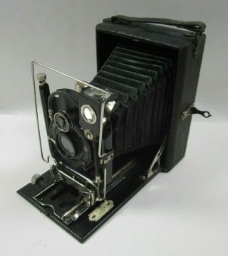 Antique Ibsor Drp Folding Camera 3 - 1/2 By 4 - 1/2