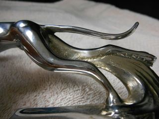 ULTRA RARE 1933 - 1934 FORD GREYHOUND HOOD ORNAMENT,  STAND TAIL V - 8 3