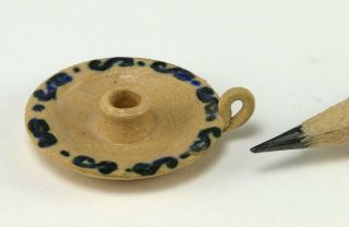Miniature Dollhouse Candle Holder,  Butt Hinge Pottery,  Artisan,  Estate,  1:12