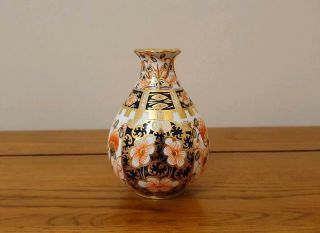 Very Rare Antique Royal Crown Derby Imari 6299 Pattern - " Fluted Vase " - C.  1916.