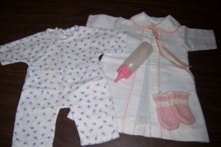 Sweet Minty - Eff & B Factory Robe,  Pjs,  Booties - Bottle - For 15 " Dydee Baby