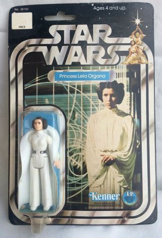 1978 Star Wars Princess Leia With Blaster On 12 Back - B Card By Kenner