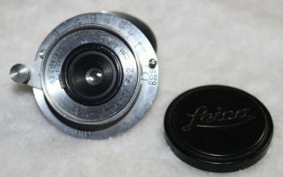Very Rare Vtg Leica Hektor F=2.  8cm 1:6.  S Screw Mount Lens With Caps
