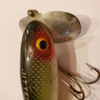 Vintage Fred Arbogast Jitterbug 1940s Fishing Lure Metal Lip Bait 2