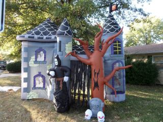 Rare Gemmy Halloween Inflatable Airblown 12ft Haunted Castle