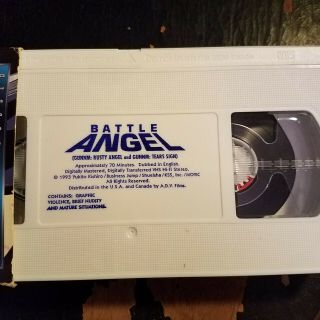 Battle Angel VHS anime white tape rare 3