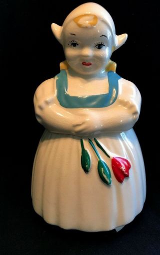 Antique Dutch Girl Cookie Jar 1930 