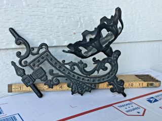 Vintage Emig Black Cast Iron Oil Lamp Holder,  Swing Arm Style,  (no Wall Mount)