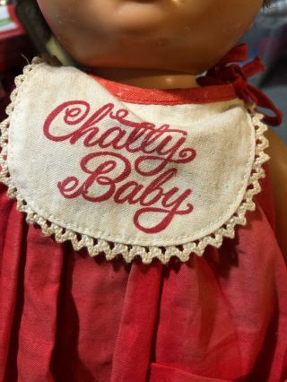 Vintage Mattel Brunette Tiny Chatty Baby 3