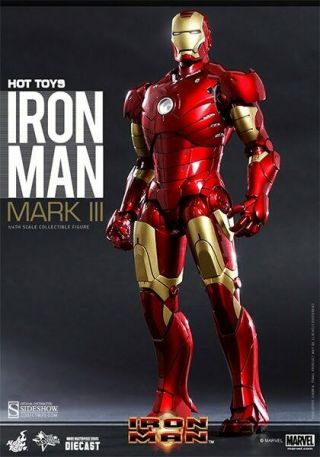 Hot Toys 1/6 Iron Man Mark Iii Mk 3 Diecast Mms256 - D07 Misb