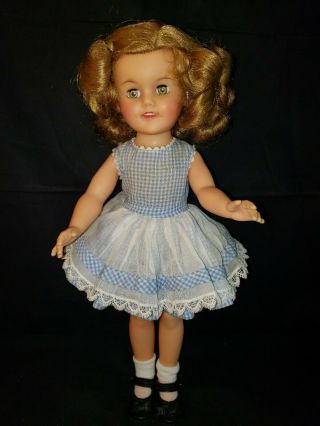 Ideal Shirley Temple Doll 15 " St - 15n Vinyl.  Junior Prom? No Tags
