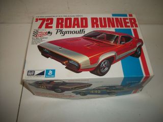 Vintage Mpc Plymouth 1972 Road Runner 1/25 Model 3 In 1 Box Only