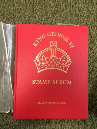 Rare King George Vi (6th) Single Stamp Album In Red And