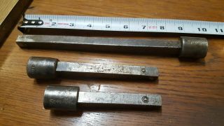 Antique Snap - On 1/2 Inch Socket Extensions.  Made Before 1927 Vintage Mechanic
