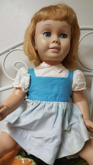Vintage 1960 ' S Chatty Cathy Doll Blonde Hair Blue Eyes and Soft Face Prototype 3