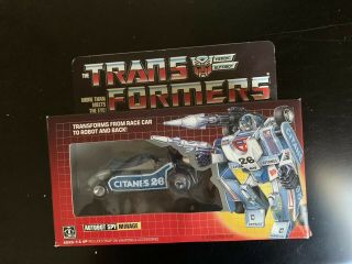 Transformers G1 1984 - Mirage Misb Box C8/9.  Figure Mosc