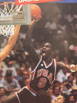 MICHAEL JORDAN 1984 Rookie DREAM TEAM USA PINK BACK MISSING LINK RARE - oddball 2
