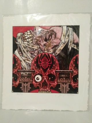 Pushead Funeral For The Inner Beauty Giclee Print Signed & Numbered 26/52 Rare
