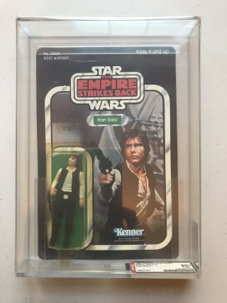 Star Wars Vintage Han Solo Large Head Esb 41 Back - D Afa 80,  (80/80/80) Moc